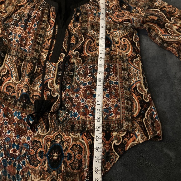 FULL OUTFIT -- Bohemian Blouse and Pants Set with Earrings - Picture 10 of 15